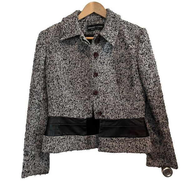 Jean-Louis Scherrer Boutique Paris Tweed Blazer Jacket Size 42 / L / 14 - Picture 1 of 7